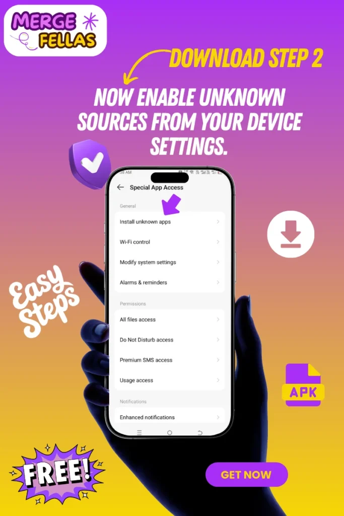 Downloading Merge Fellas MOD APK On Android Step 2